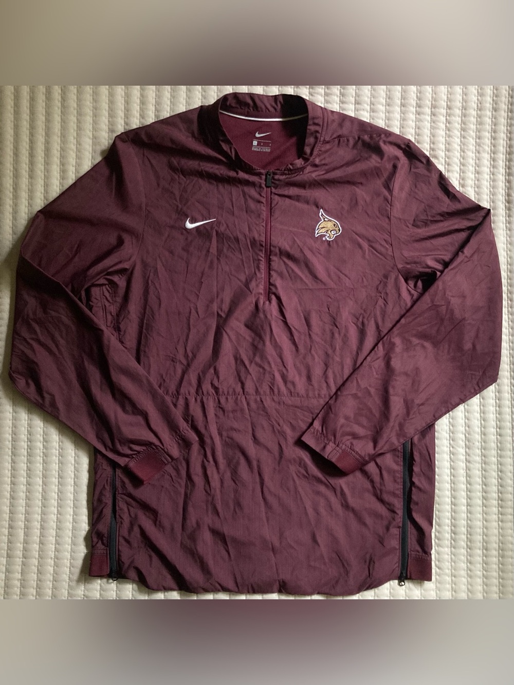 Texas State Bobcats Nike 1/4 Zip Pullover Men’s Large Golf Windbreaker Jacket